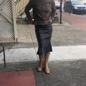 Denimaxx made in Italy leather skirt